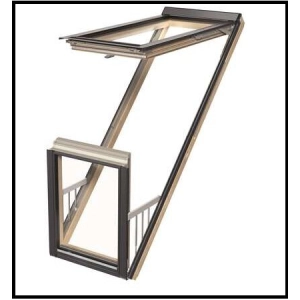 Okno balkonowe FAKRO FGP-X P50 GREENVIEW – antracyt RAL 7016