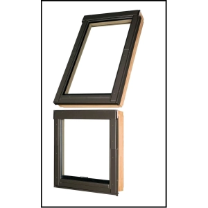 Okno kolankowe PVC FAKRO PLP P50 BBMX – lewe, RAL 9005 Okno kolankowe PVC FAKRO PLP P50 BBMX – lewe, RAL 9005