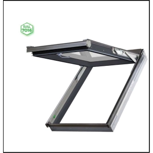 Okno dachowe PVC FAKRO PPP-X MAX P50 BCMX – antracytowe PVC, RAL 9005