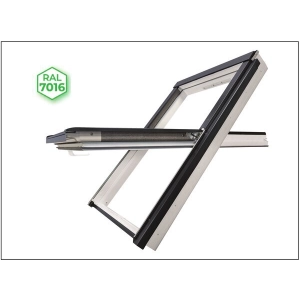 Okno dachowe PVC FAKRO PTP-X P50 – biały RAL 9003, bez nawiewnika, oblachowanie RAL 7016