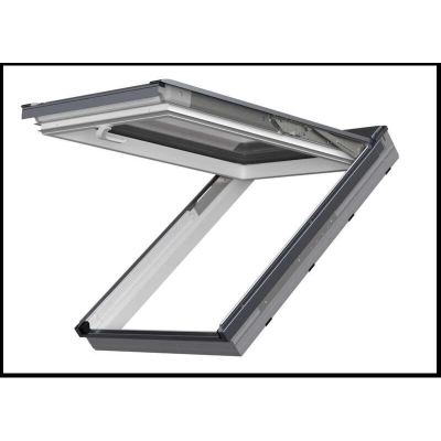 Okno dachowe PVC FAKRO PPP-V MAX P50 ABMX – białe PVC, RAL 7016
