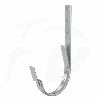Hak długi z 2 blaszkami 210 mm NIAGARA poliuretan Ø110 mm kolor srebrny RAL 9006