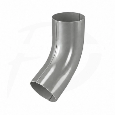 Kolanko rury spustowej NIAGARA poliuretan Ø120 mm kolor srebrny metalik RAL 9007