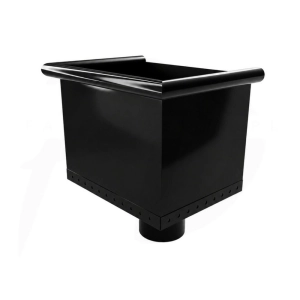 Kosz zlewowy NIAGARA poliuretan z wylotem Ø100 mm kolor czarny RAL 9005