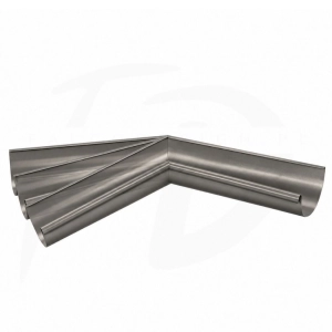Narożnik wewnętrzny nietypowy NIAGARA tytan-cynk patyna Ø125 mm - system 125/90