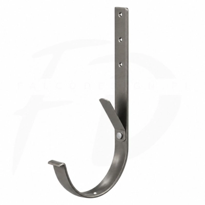 Hak długi pod wulstę 210 mm NIAGARA do rynny tytan-cynk patyna Ø125 mm - system 125/100