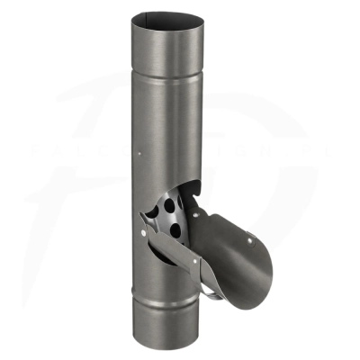 Czyszczak łapacz deszczówki NIAGARA tytan-cynk patyna Ø100 mm - system 125/100