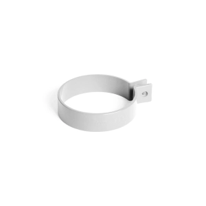 Obejma metalowa rury spustowej BRYZA Ø63 mm – biała