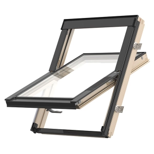Okno dachowe Keylite Basic BW - sosna, obrotowe, Standard