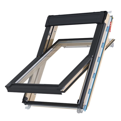 Okno dachowe Keylite Futuretherm+ TCP – sosna, obrotowe, Prestige